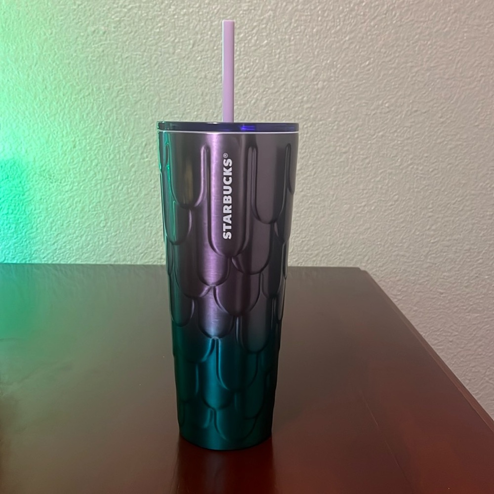 *Brand New* 2023 Starbucks Spring Purple Twilight Ombre Mermaid Scales Stainless